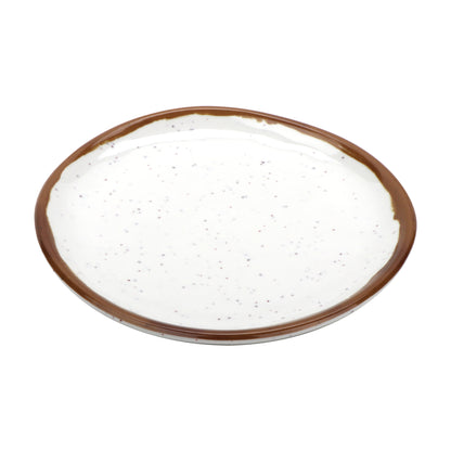 9" Melamine, Irregular Round Coupe Plate, G.E.T Rustic Mill (12 Pack)