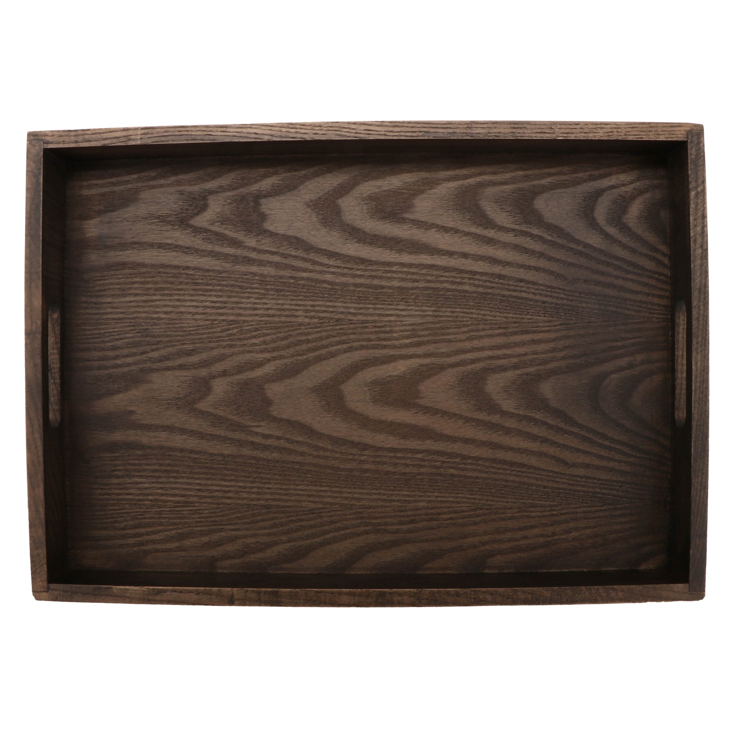19.75" x 14.75" x 1.75" OD (19" x 14" ID), Wood Tap Root Tray, Grey Ash Color , With Handles