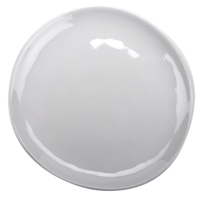 10.5" Melamine, Irregular Round Coupe Plate, G.E.T. Arctic Mill (12 Pack)