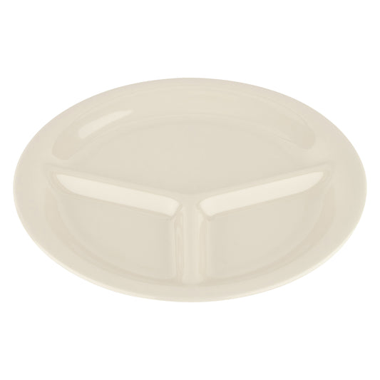 10.25" 3-Compartment Plate (12 Pack)