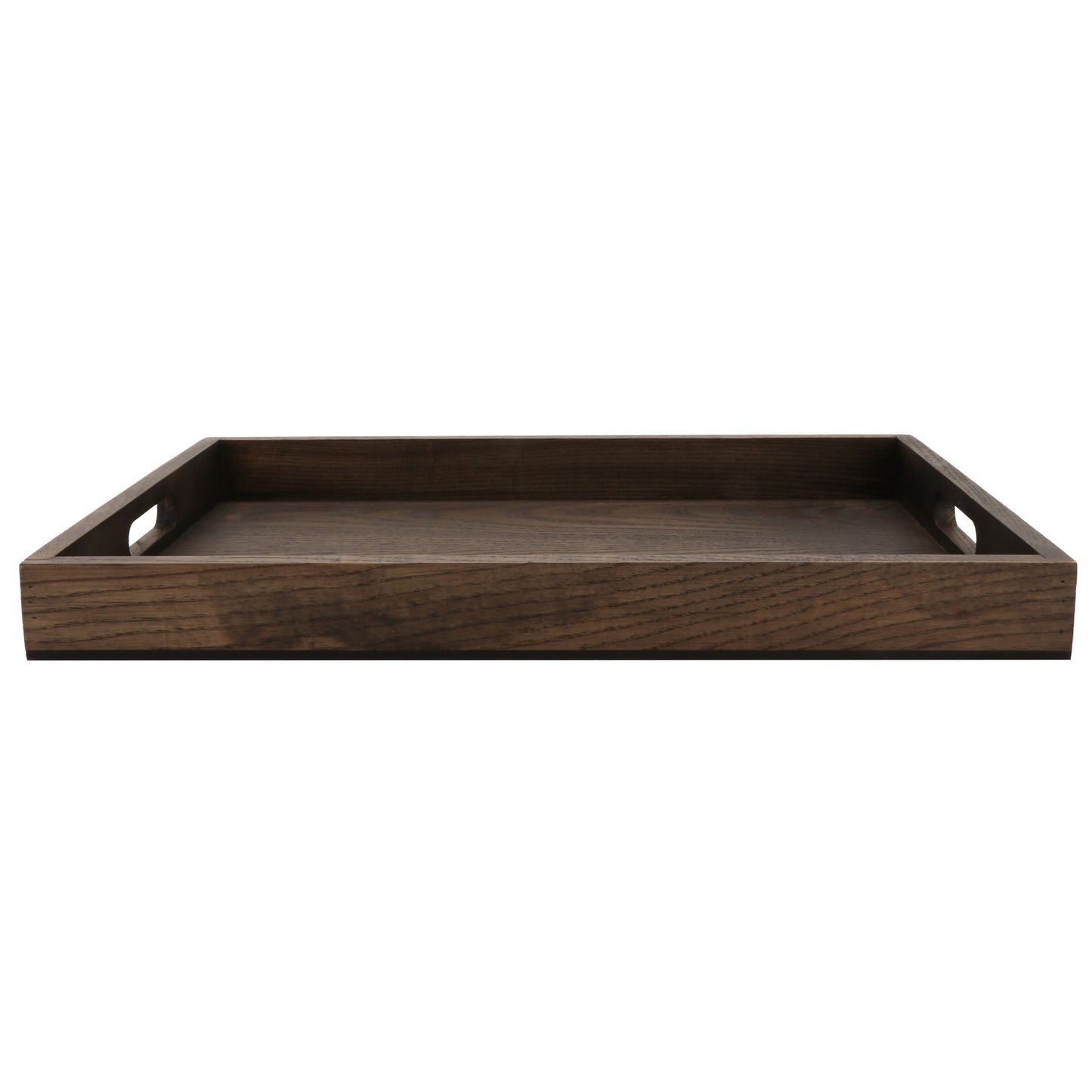 18.25" x 12.5" Large Rectangular Walled Ash Wood Serving Tray with Handles, 1.75" tall, G.E.T. Taproot