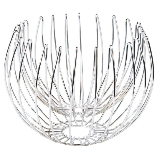 13" Suspended Chrome Wire Basket, 10" Tall