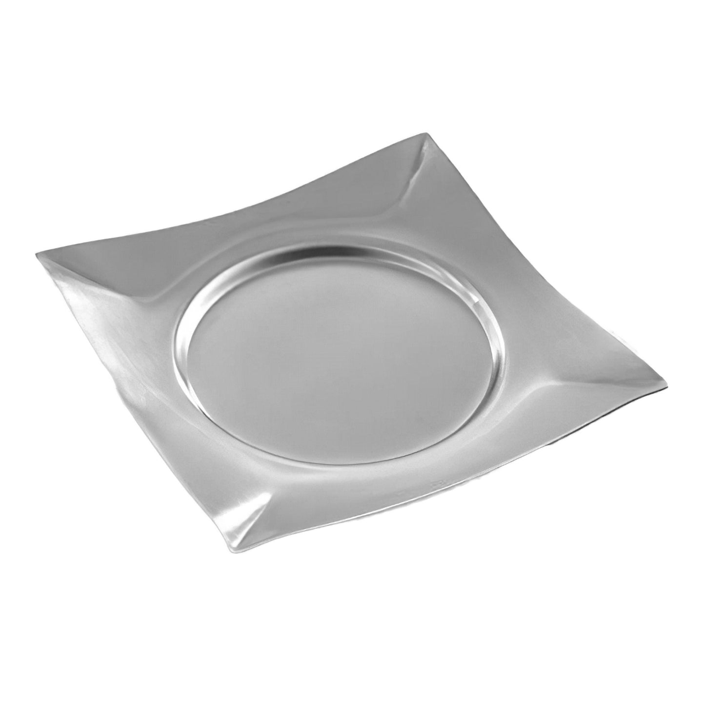 5" Stainless Steel Coaster / Spoon Rest, 3.75" Recess