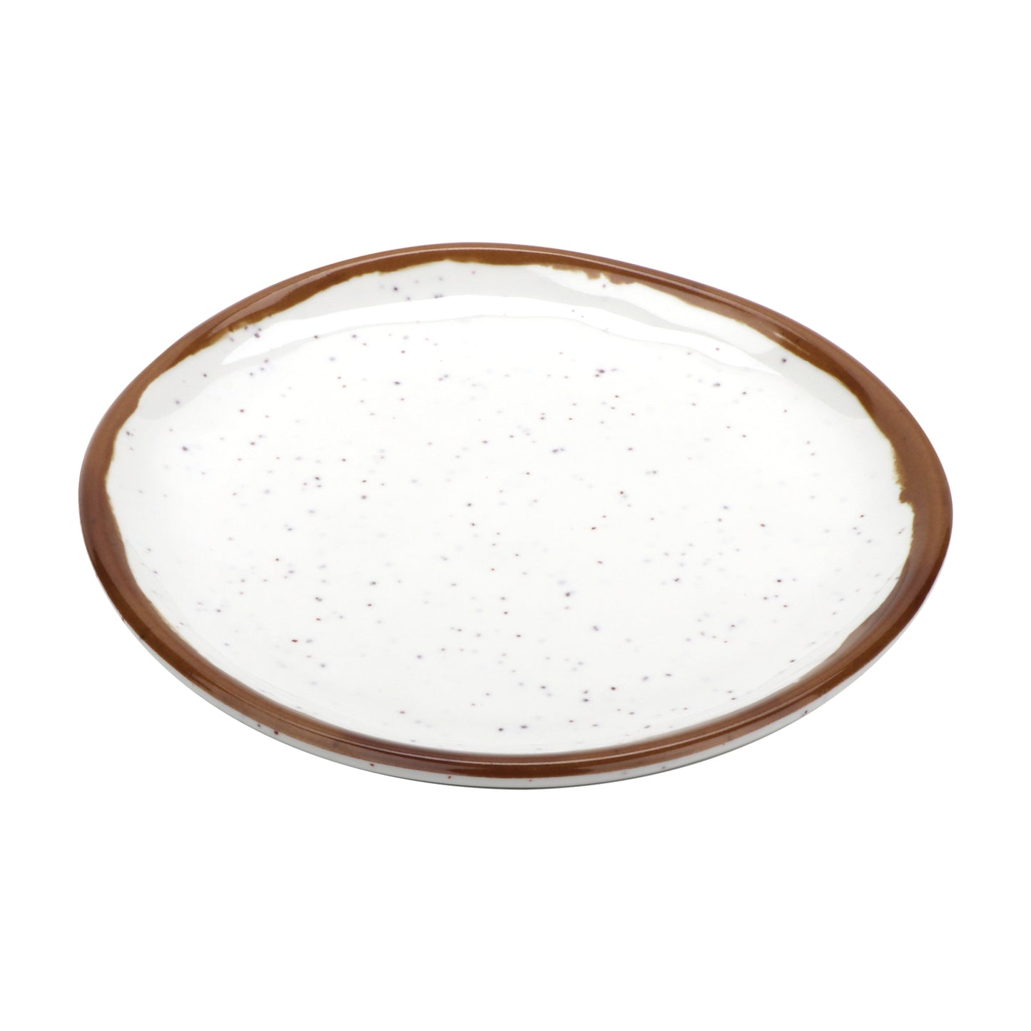 7" Melamine, Irregular Round Coupe Plate, G.E.T Rustic Mill (12 Pack)